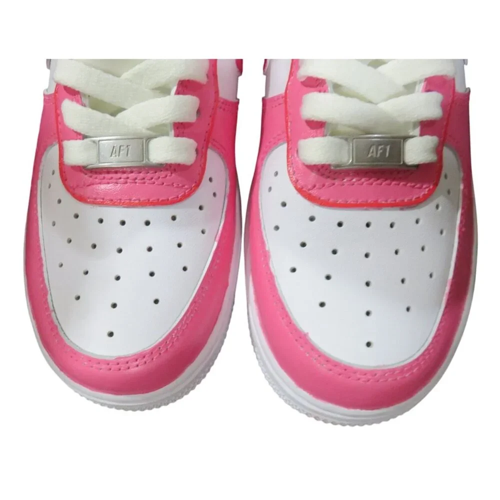 Nike Air Force 1 2007 Custom Barbie Limited Edition Pink & White Sneakers sz 6.5